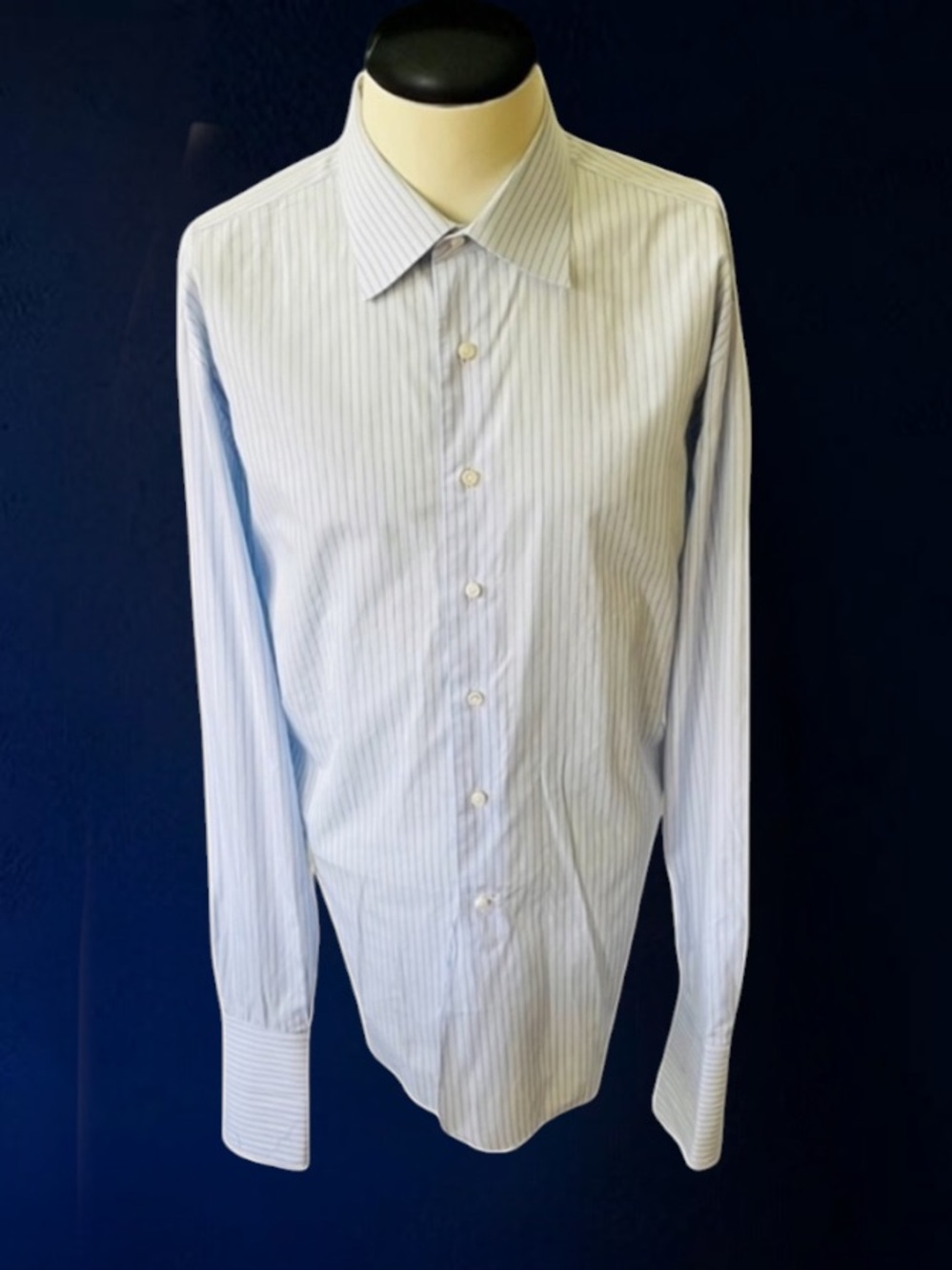 FRAY For Neiman Marcus Mens French Cuff Dress Shirt Size 17.5 Large Italy
